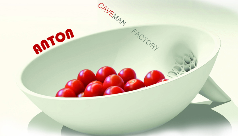 funnelled anton strainer bowl makes it easy to clean produce