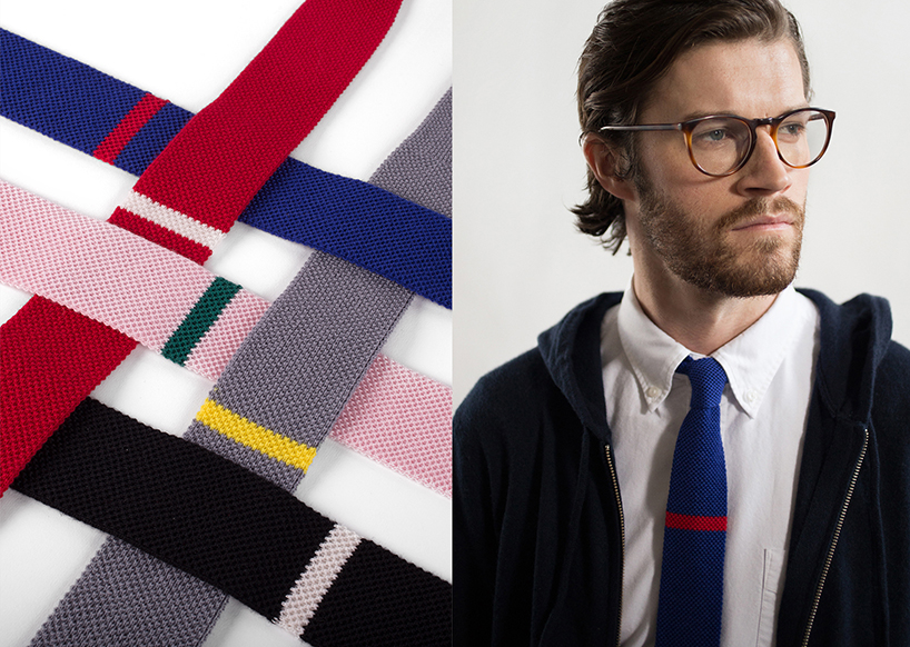 joe doucet designs 3D-knitted tie collection for thursday finest