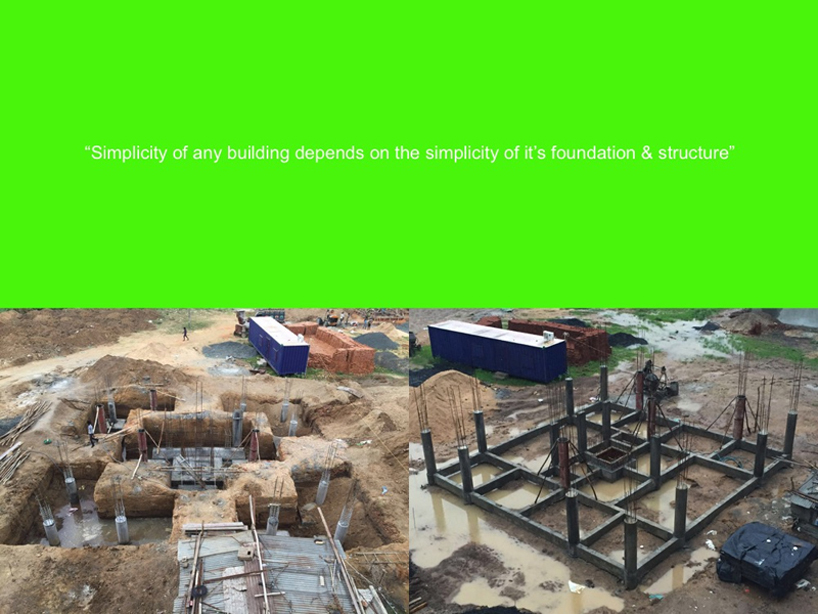 SPACE architects' affordable housing in india emphasizes simplicity through color