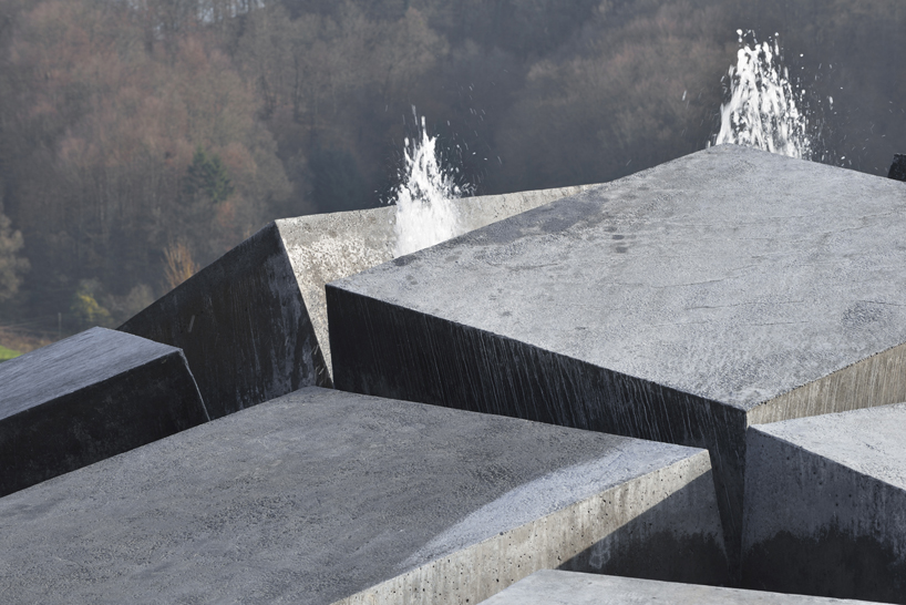 sculptural traffic circle by enota, slovenia