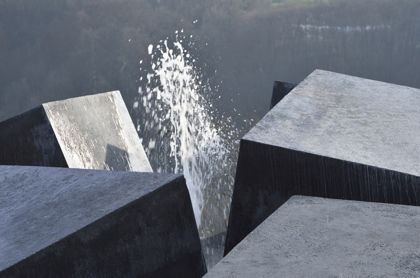 sculptural traffic circle by enota, slovenia