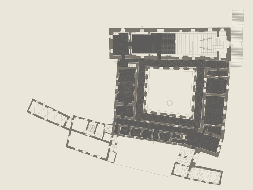 ptuj monastery turned performance center by enota