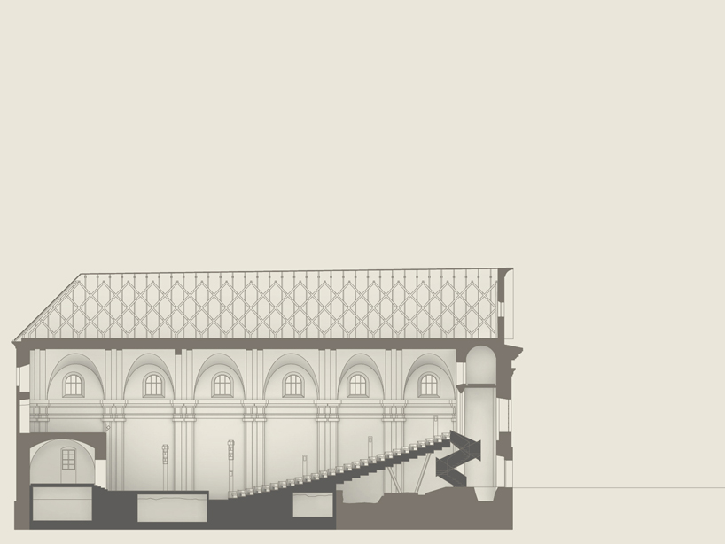 ptuj monastery turned performance center by enota