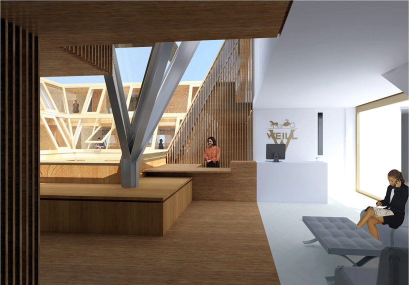 moussafir architectes unfolds weill building around courtyard