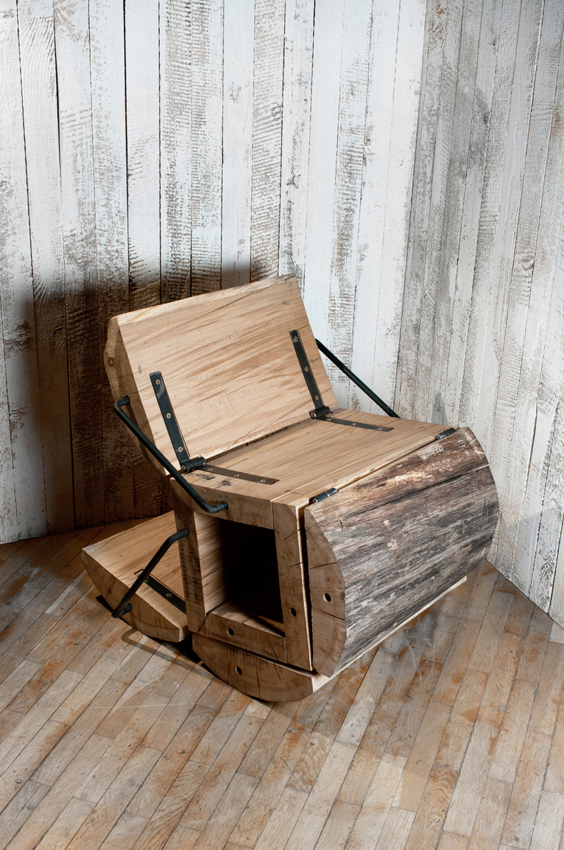 waste less log chair by architecture uncomfortable workshop