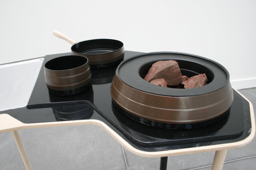 primitive modernity cooking table by arnaud gauthier