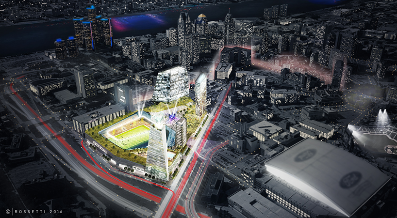 rossetti mls stadium detroit designboom