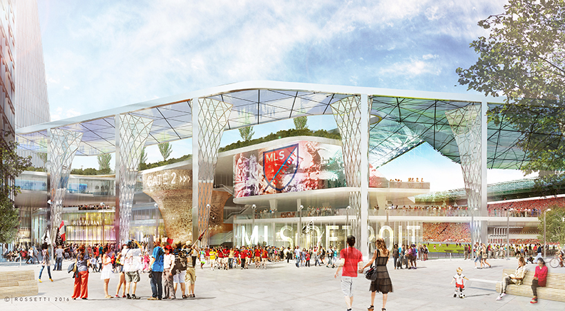 rossetti mls stadium detroit designboom