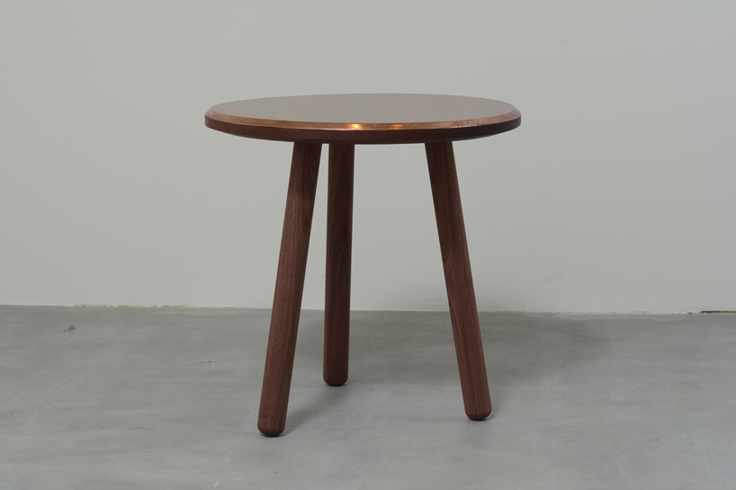 kenji fukushima design coats mirror table with reflective silver surface