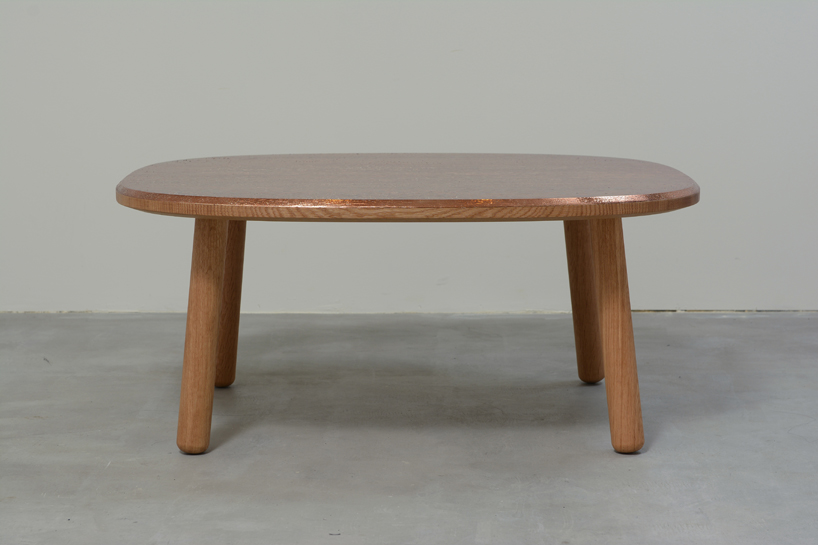 kenji fukushima design coats mirror table with reflective silver surface