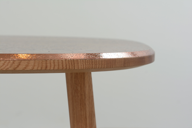 kenji fukushima design coats mirror table with reflective silver surface