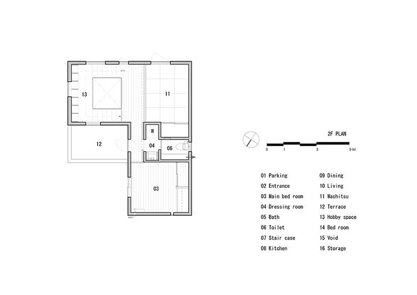 movedesign: house in nanakuma features layered staircase