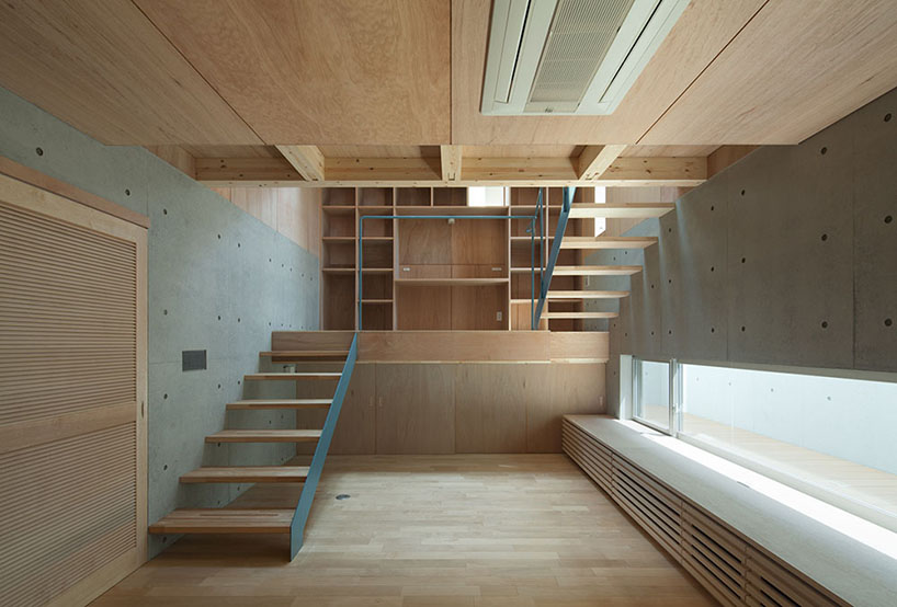 movedesign: house in nanakuma features layered staircase