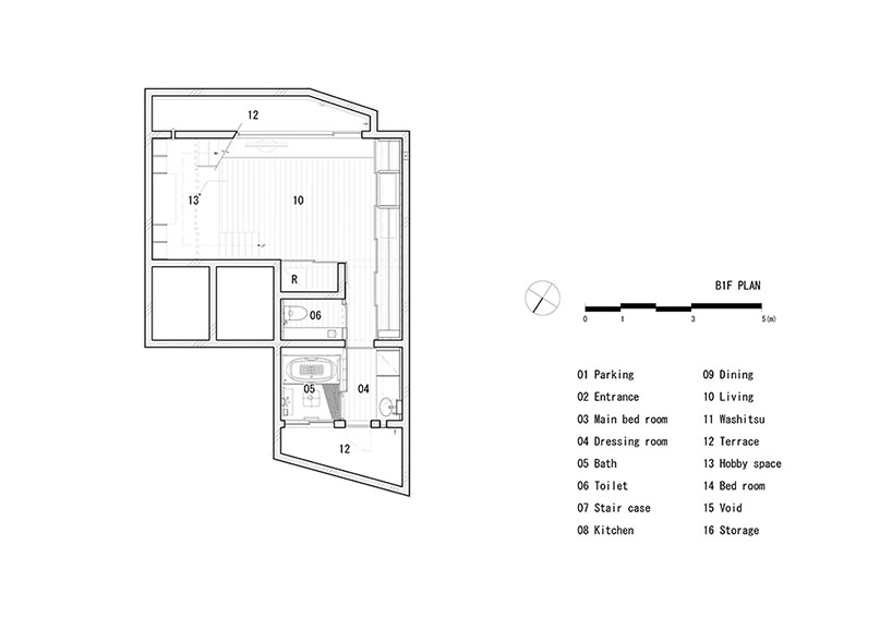 movedesign: house in nanakuma features layered staircase