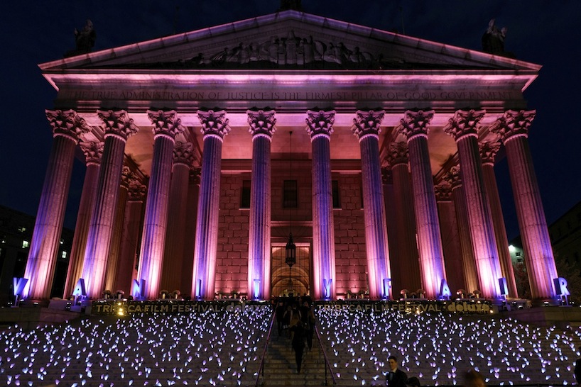 BW architects: kinetic LED installation at tribeca film festival opening