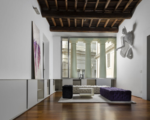 labics overlaps old + new with pop art apartment in rome