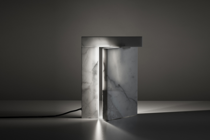 precaria marble LED lamp by brian sironi