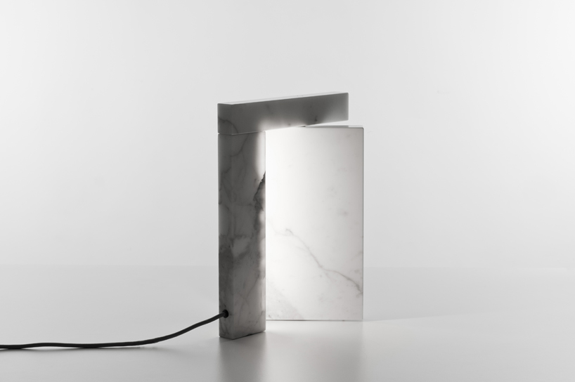 precaria marble LED lamp by brian sironi