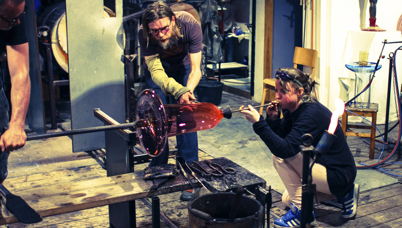 marius myking studio: blast glass blown tables