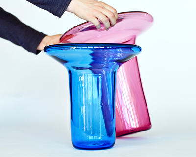 marius myking studio: blast glass blown tables