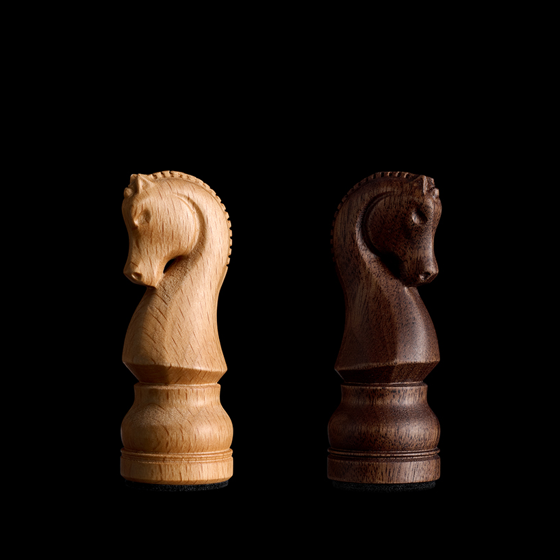 crafted in solid walnut and maple, phantom is the world&rsquo;s first robotic chessboard