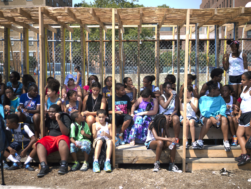 interactive community wall transforms fence by chat travieso