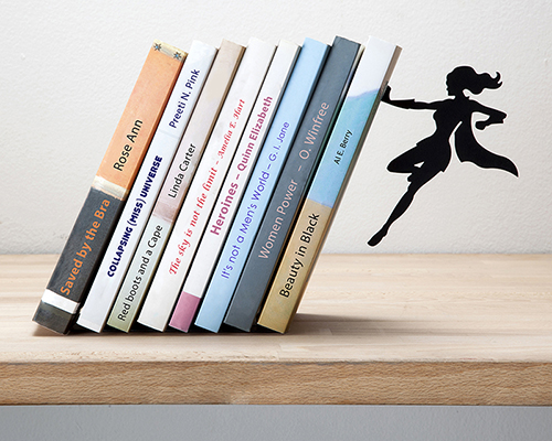 artori design celebrates women around the globe with supergal bookend + shelf
