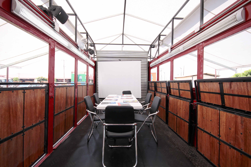 al borde transforms rail cart into cultural knowledge train