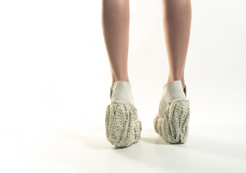 laura papp's porcelain shoes look like the sagrada familia