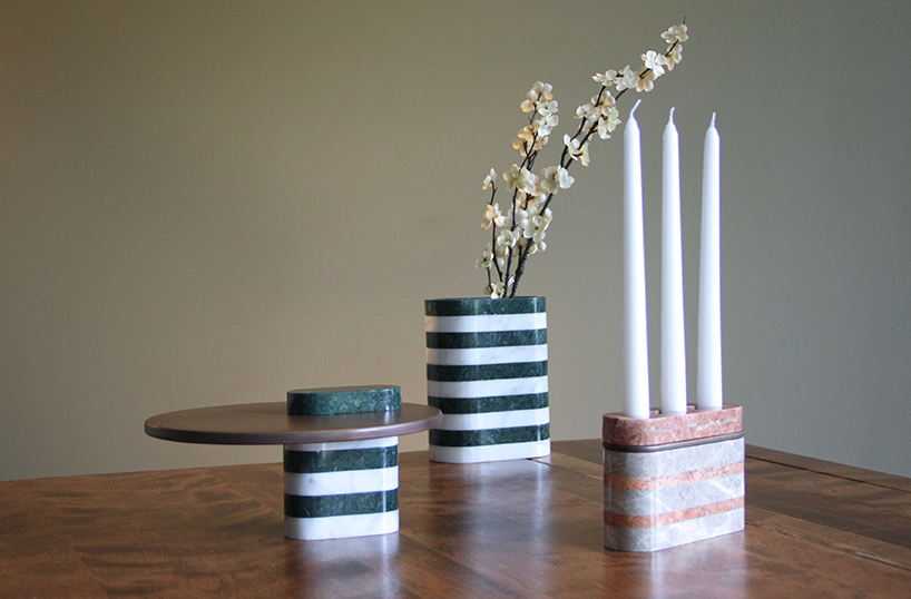 london design festival: bilge nur saltik creates a series of unassuming marble speakers