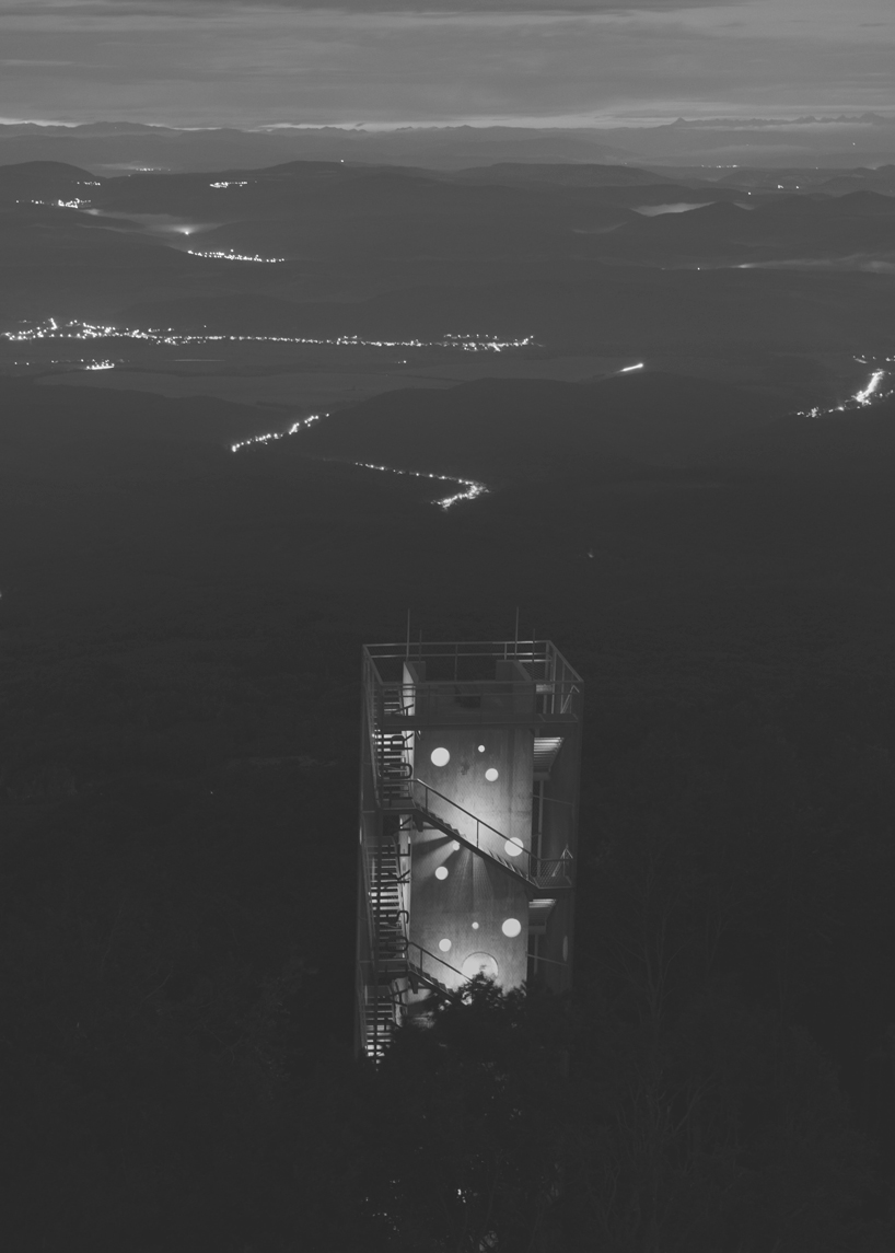 nartarchitects lookout tower galyateto hungary designboom