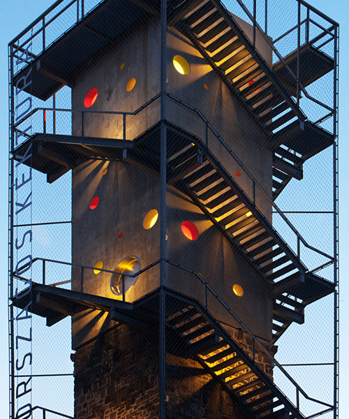 nartarchitects transforms lookout tower into shelters for hikers in hungary