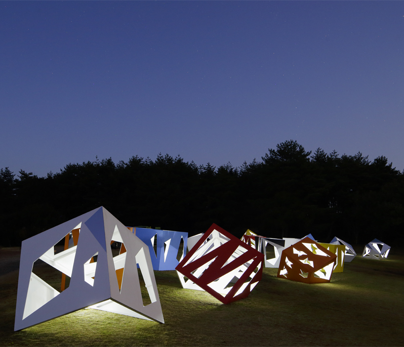 moriyuki ochiai architects sets a constellation of stargazing tea rooms in bisei, japan
