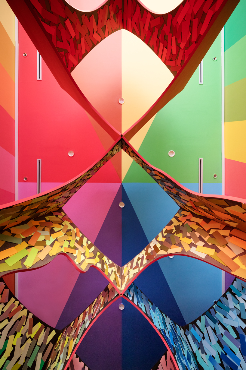 moriyuki ochiai crafts chromatic maze from discarded paint