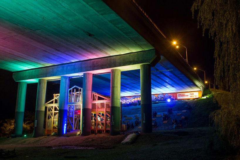 abandoned bridge urban intervention by esterni + atrium studio