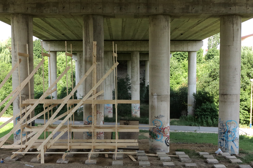 abandoned bridge urban intervention by esterni + atrium studio
