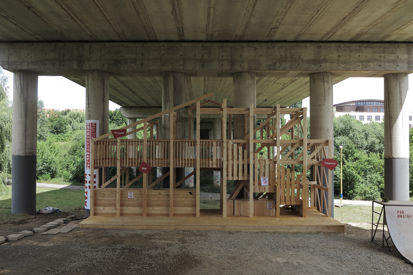 abandoned bridge urban intervention by esterni + atrium studio