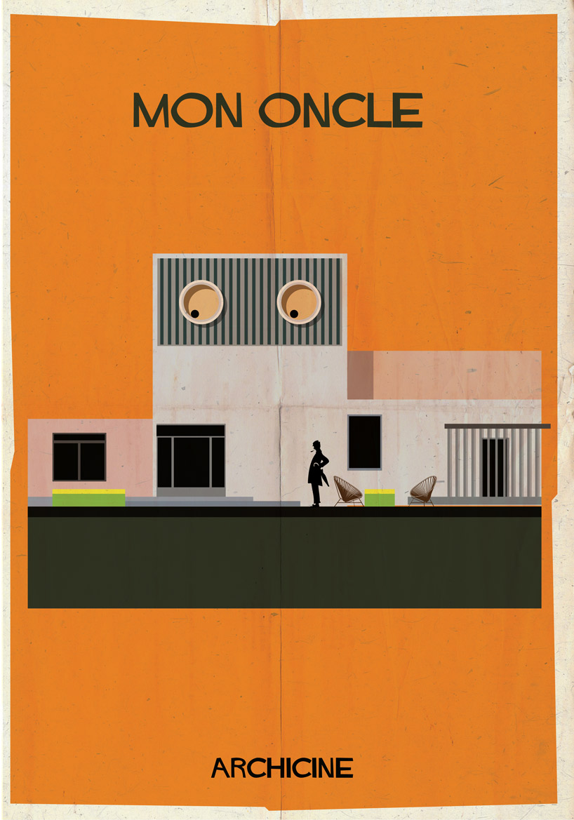 federico babina illustrates iconic film buildings in archicine