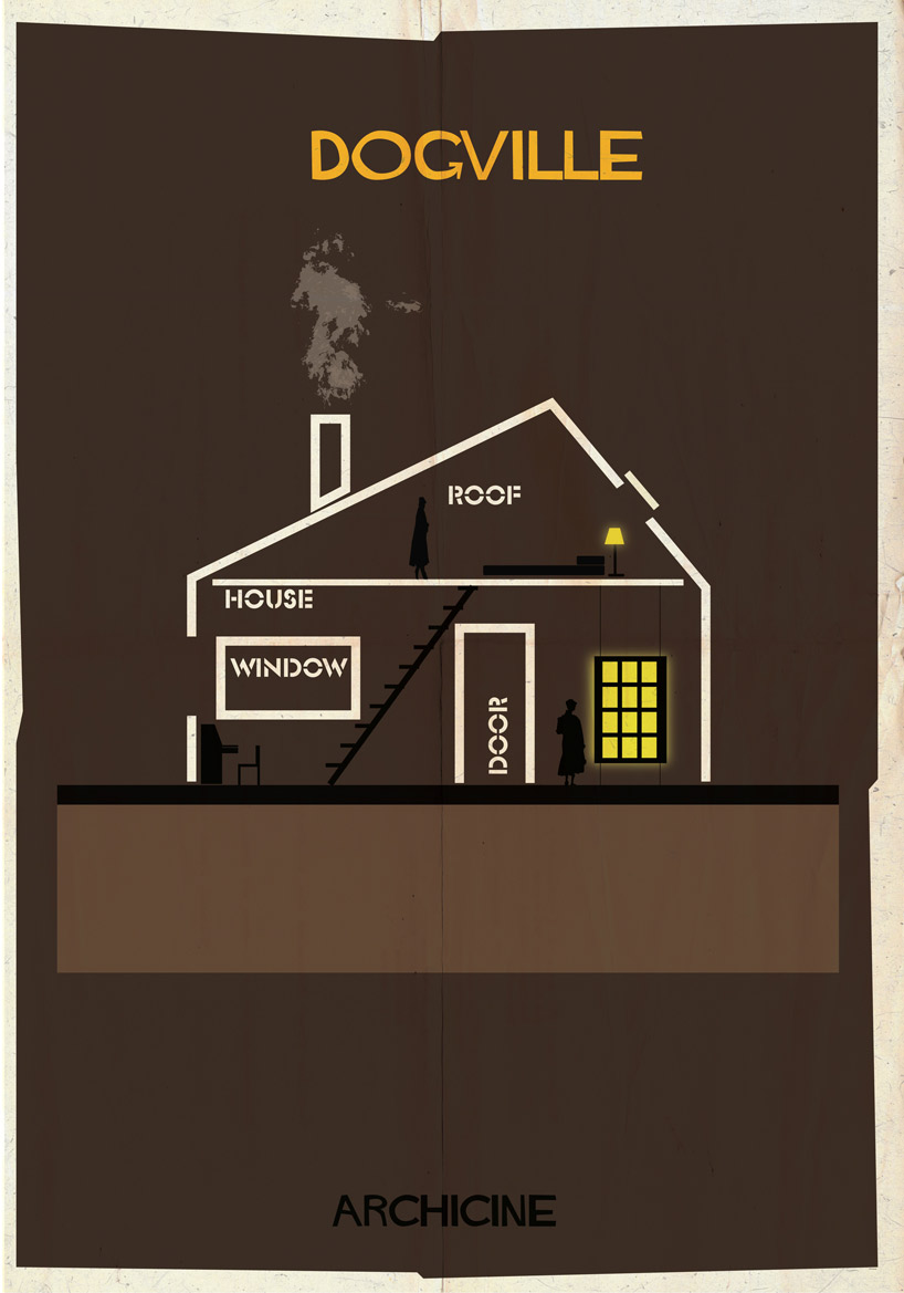 federico babina illustrates iconic film buildings in archicine