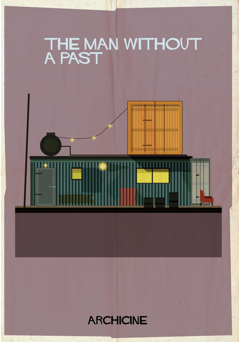 federico babina illustrates iconic film buildings in archicine