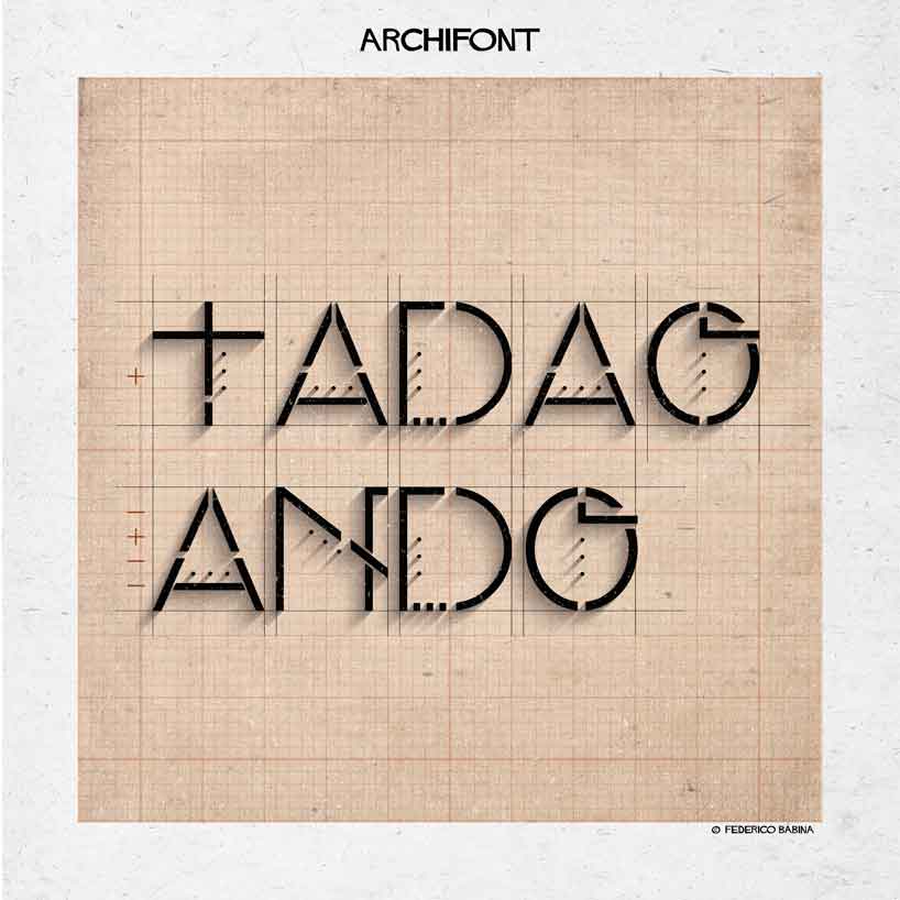 archifont letters dressed in architecture 8