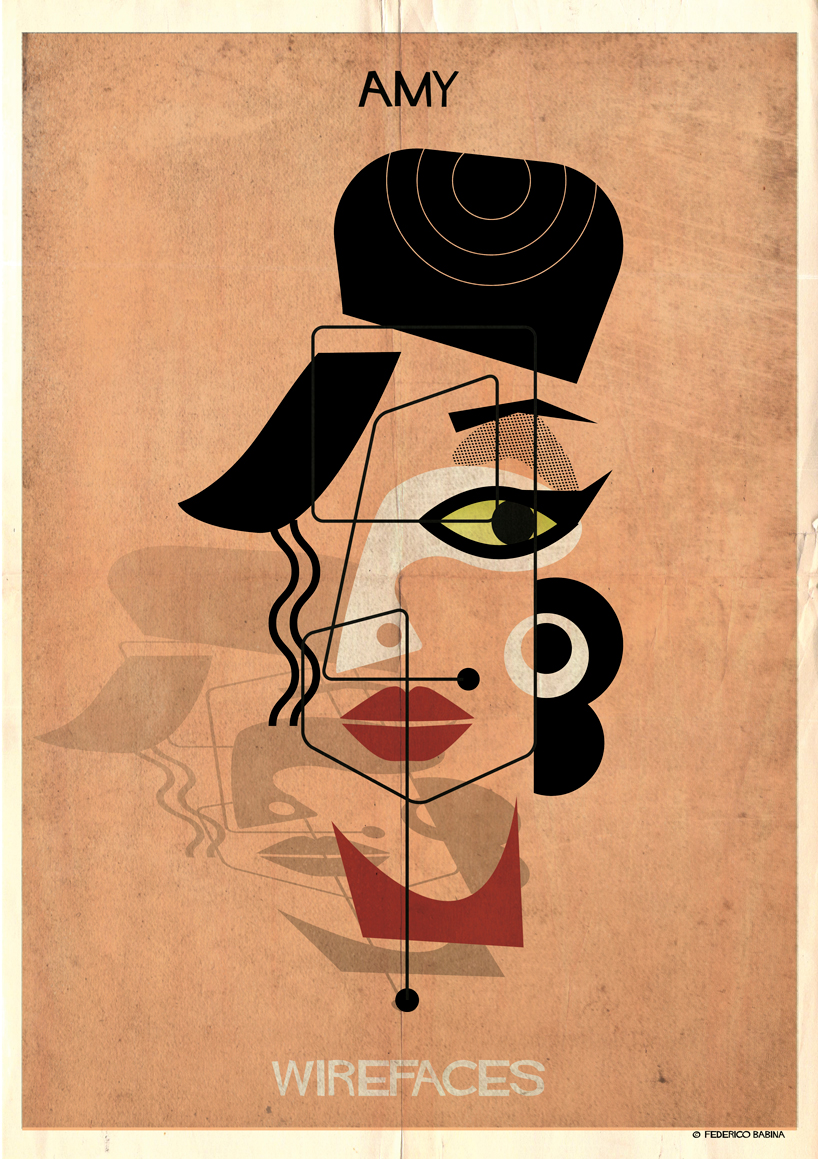 federico babina's ambiguous wirefaces portraits reconstruct the identity of cultural icons with wire & voids