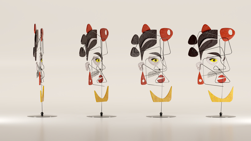 federico babina's ambiguous wirefaces portraits reconstruct the identity of cultural icons with wire & voids