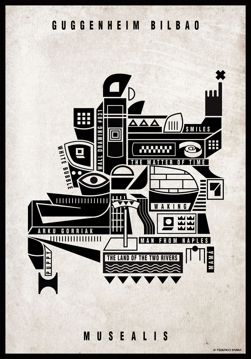the pompidou, guggenheim and more come alive in federico babina’s musealis illustrations