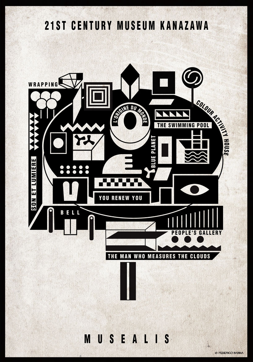 the pompidou, guggenheim and more come alive in federico babina’s musealis illustrations