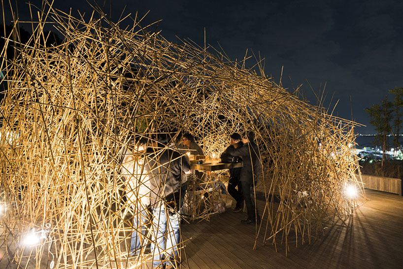 naoya matsumoto uses reed to construct enchanting yoshi bar