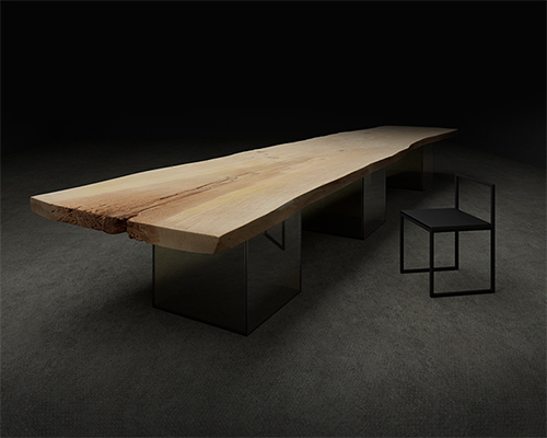 nero designs limited series table with 17th century italian oak slab