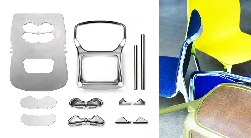 wilkhahn's handcrafted tune chair + tune table by stefan diez