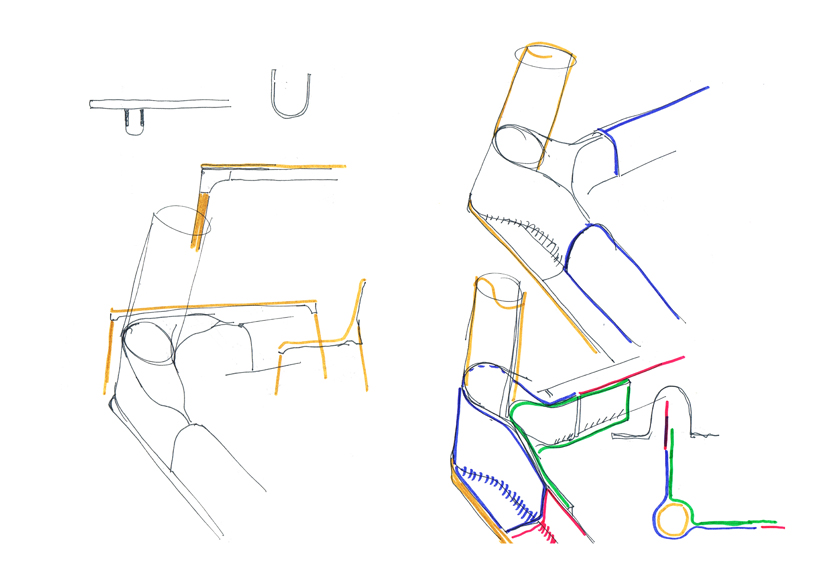 wilkhahn's handcrafted tune chair + tune table by stefan diez