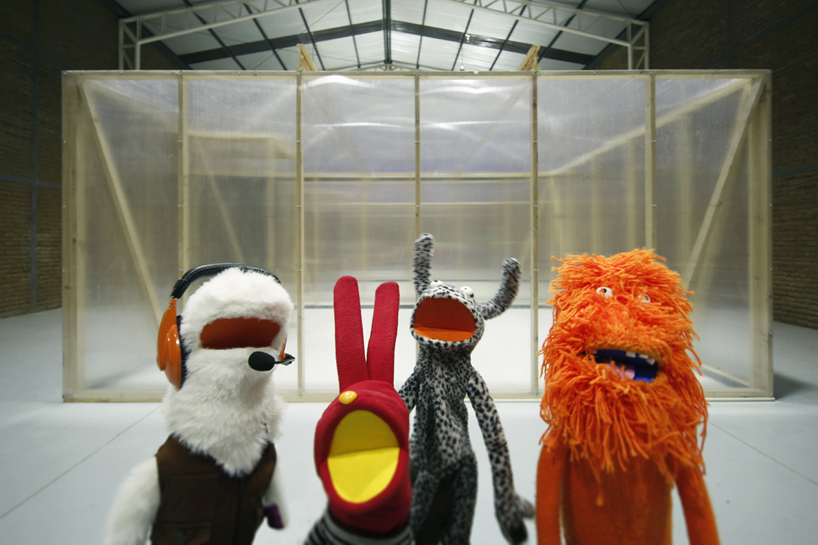 TCL architects: ephemeral boxes house puppet show TV series